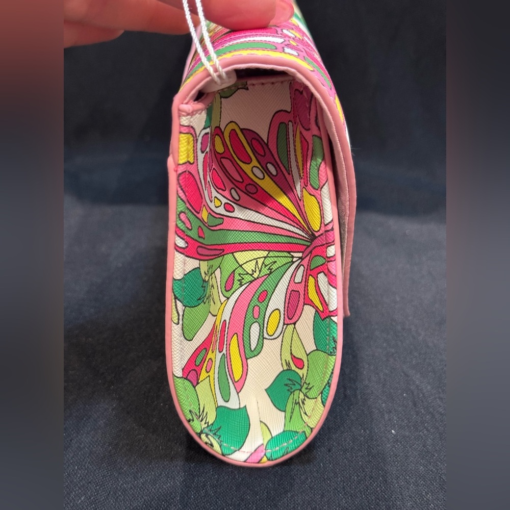Trina Turk Vibrant Floral Clutch - Pink and Green NWT - Picture 3 of 12